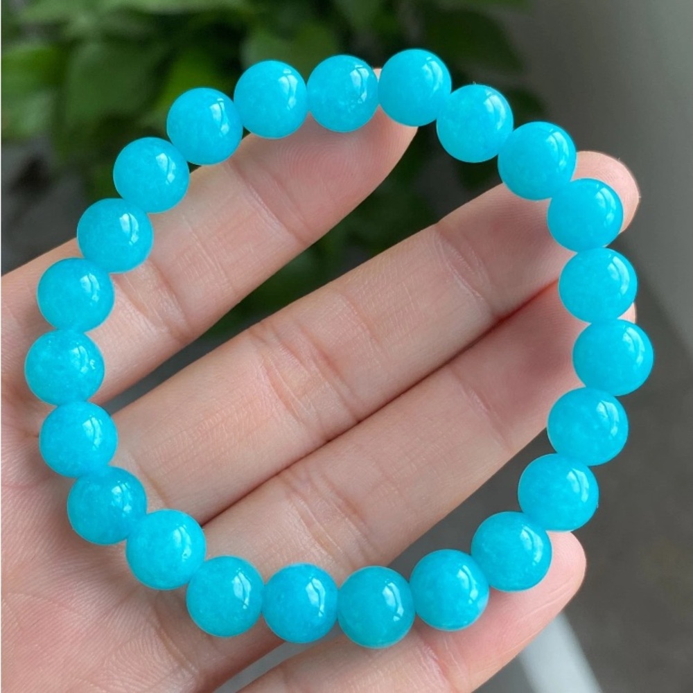8.5mm Natural Old Mozambique Amazonite Bracelet new